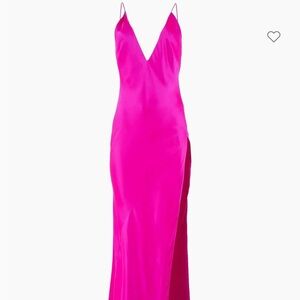 Retrofete Hot Pink Silk Slip Gown